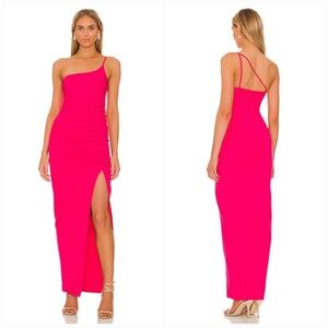 Lovers and Friends Nami One-Shoulder Maxi Dress Pink M Wedding Summer Cocktail